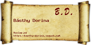 Básthy Dorina névjegykártya