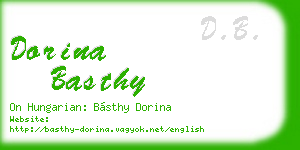 dorina basthy business card