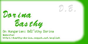 dorina basthy business card